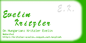 evelin kritzler business card